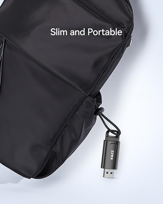 K&ZZ 64GB Flash Drive 5 Pack USB Flash Drives 64 GB Thumb Drive Retractable USB 3.0 Drive Memory Stick Jump Drives Multipack 64G 3.0 (5 Colors: Black Red Blue Green Purple)