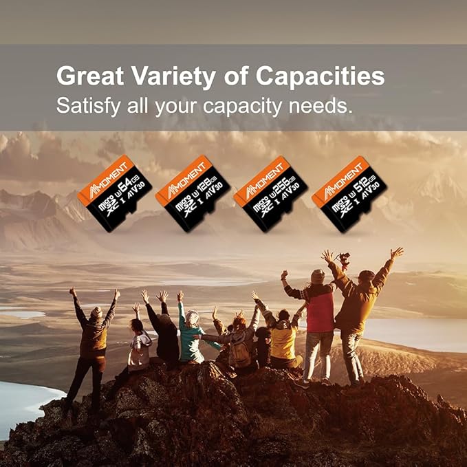 MMOMENT 128GB (2 Pack) Micro SDXC Card, A1, UHS-I, U3, V30, Class10 Compatible, Read Speed Up to 95 MB/s,Write Speed Up to 60 MB/s, SD Adapter Included