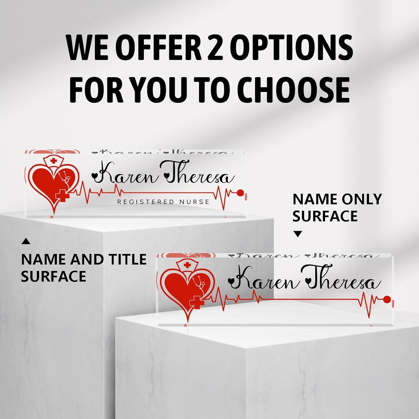 Custom Office Name Plate, Personalized Gifts for Women & Men, Appreciation Gifts for Employees, Boss, Teacher - Office Desk Accessory