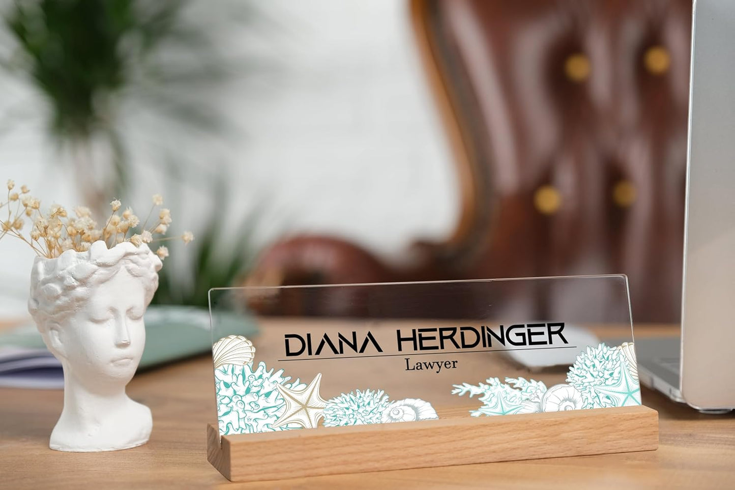 Personalized Desk Nameplate, Custom Acrylic Office Sign for Him Boss, Professional Name Plate for Coworkers, Unique Custom Gift Idea for Office, New Job Gift, CoWorker Gift, Phd Gift (Mix Design)