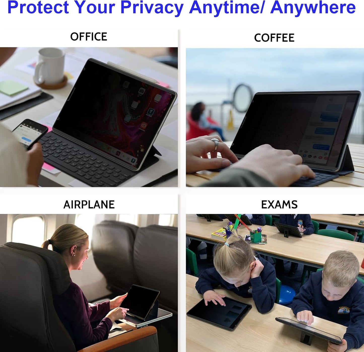 Mamol Magnetic iPad 10.2 Privacy Screen Protector for Apple iPad 10.2" 9th/8th/7th Generation 2021/2020/2019, Removable&Reusable Anti Blue Light Glare Spy Privacy Filter for iPad 10.2 Inch, High