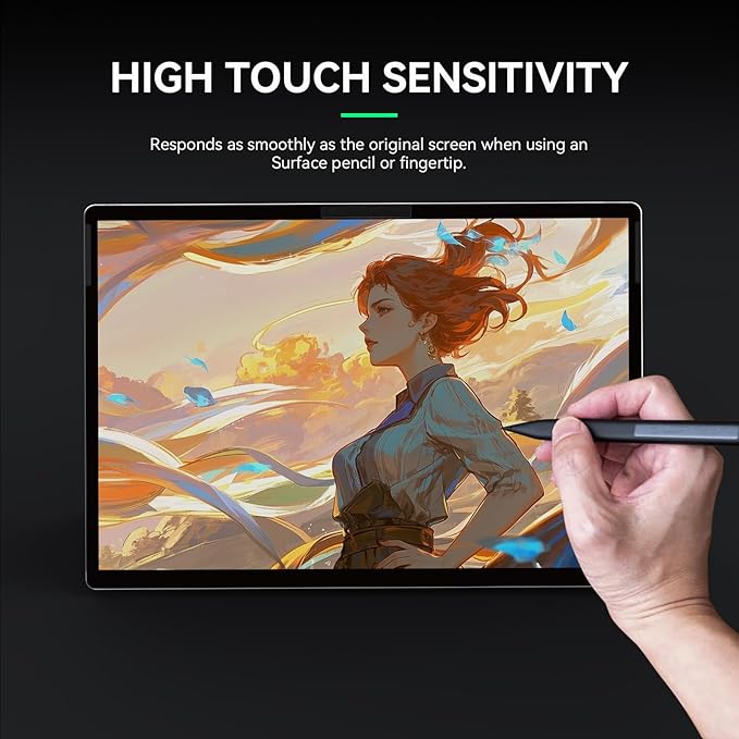 Laptop Privacy Screen for 13inch Surface Pro 11/10/9/8/X, Removable Computer Screen Anti-Spy Filter Shield for Microsoft Surface Pro 13in