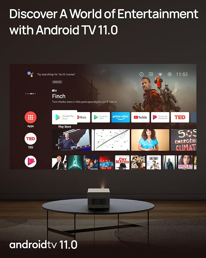 XGIMI HORIZON Ultra 4K Projector, Dolby Vision, 2300 ISO Lumens, 2 x 12W Harman Kardon Speakers, Home Theater Projector with WiFi and Bluetooth, Dual Light, Active 3D, 200"