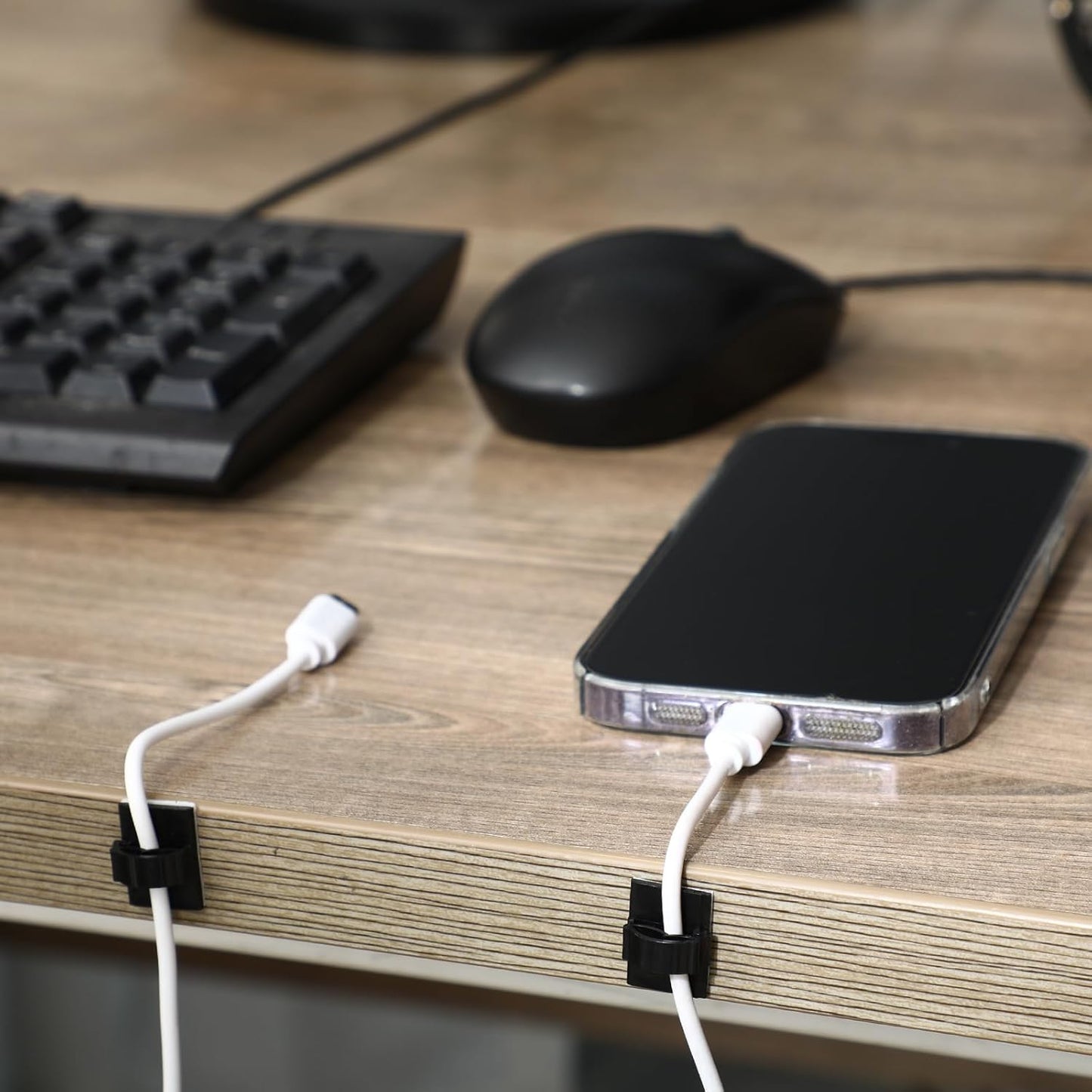 EBOOT 200 Pieces Adhesive Cable Clips Wire Clips Cable Wire Management Wire Cable Holder Clamps Cable Tie Holder for Car, Office and Home