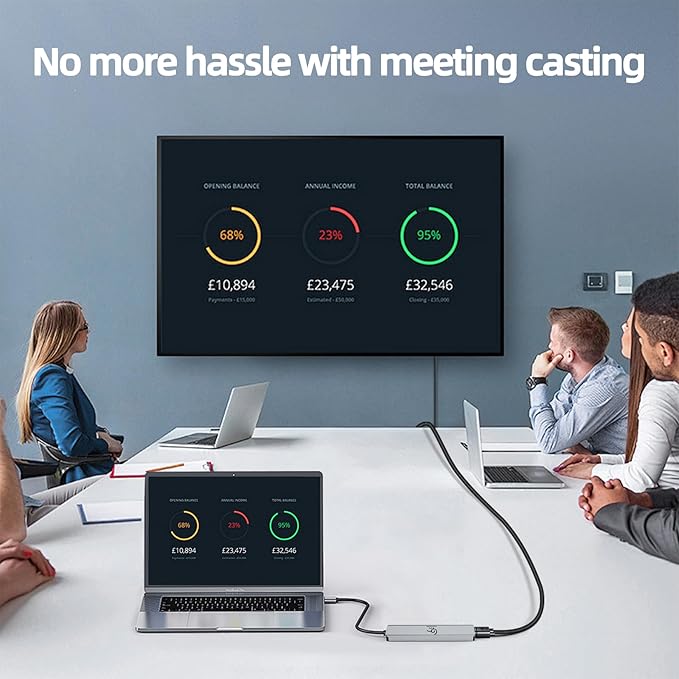 USB C Hub 7-in-1, 4K HDMI, 100W PD Charging, USB 3.0/2.0 Ports, SD/TF Reader, USB-C Data, for MacBook Pro/Air, iPad Pro, iPhone 16 Pro/Pro Max, Dell XPS, Steam Deck