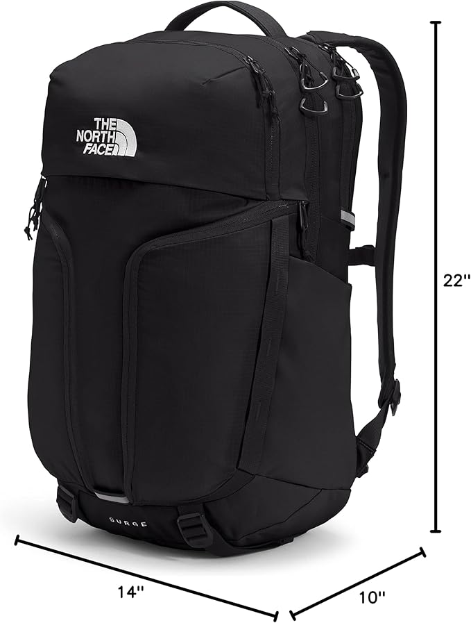 The North Face Surge Commuter Laptop Backpack, TNF Black/TNF Black, One Size