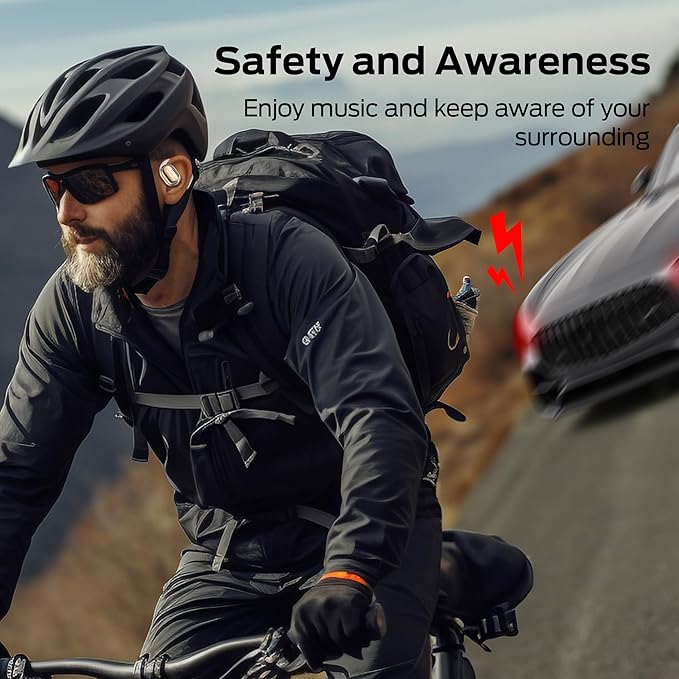 Monster Open Free AC100 Open Ear Headphones, Bluetooth 5.3 Wireless Headphones with Earhooks,Immersive Stereo Sound by Dual Large Driver, Clear Talk, 30H Playtime,Waterproof Earbuds for Running, White