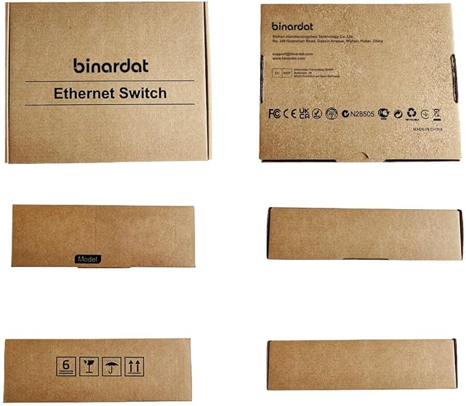 Binardat 8 Port 2.5G Unmanaged Switch, Metal Case, 10G SFP+, RJ-45 Base-T, Desktop/Wall-Mount, Multi-Gigabit Ethernet, for Home/Office Use