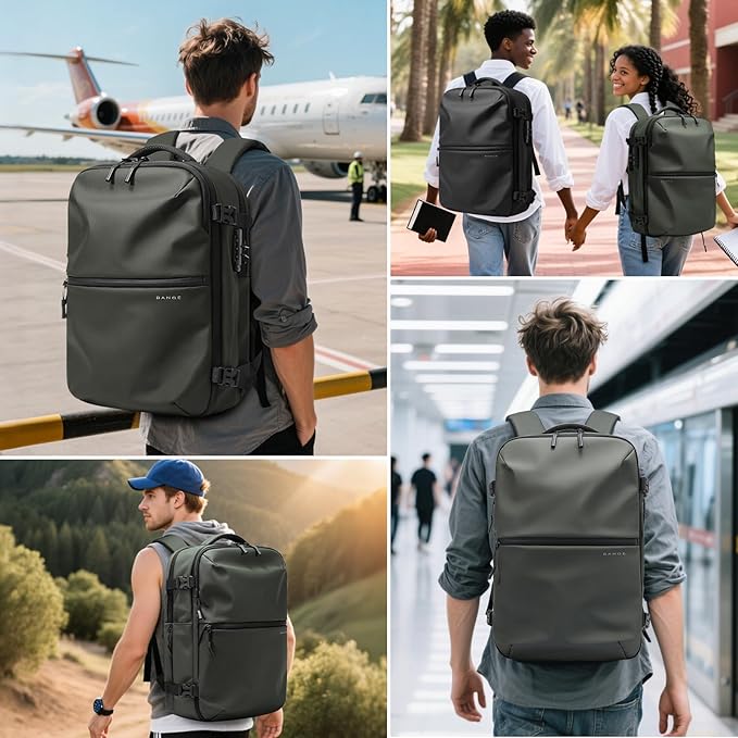 BANGE Travel Backpack with TSA lock version can hold 15.6 inch Laptop suitable Daily Commute and Overnight Flight Approved Anti-theft Bag