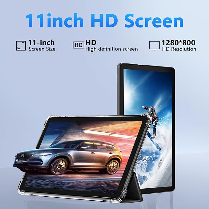 11 inch 2 in 1 Tablet, 18GB + 128GB, Android 15 Tablet, 1TB Expandable, 13MP Camera, Octa-Core Processor 5G WiFi 8000MAH Battery 11'' IPS HD Touchscreen Google Tableta.