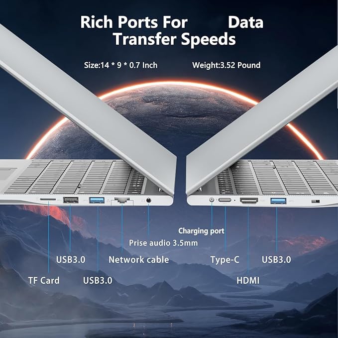 2025 Gaming Laptop i7 1195G7(Beat Core i7-1165G7/i7-1185G7), 15.6" Laptop Computer, 32GB 1TB SSD FHD 1920 * 1080 Display, Fingerprint Unlock Backlit Keyboard RJ45 HDMI 180 Angle Opening Gamer Laptops
