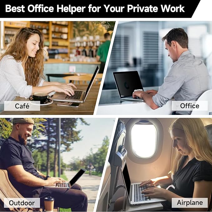 14 Inch 16:9 Laptop Privacy Screen Filter, Anti Blue Light Glare & Anti Scratch Computer Privacy Shield for 14" with 1920x1080 Aspect Ratio Laptop