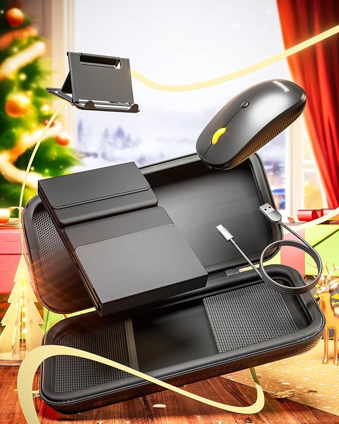 Foldable Keyboard and Mouse, Samsers Folding Bluetooth Keyboard Combo, 2.4G + BT5.0 x 2, Full-Size Portable Travel Keyboard & USB-C Rechargeable Wireless Mouse for iOS Android Windows Mac OS