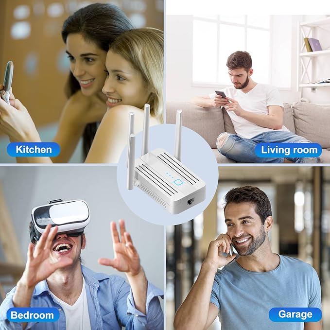 2025 WiFi Extenders Signal Booster for Home Long Range Covers Up to 45+ Devices & 8470 Sq.ft, Long Range WiFi Extender Internet Signal Booster, White