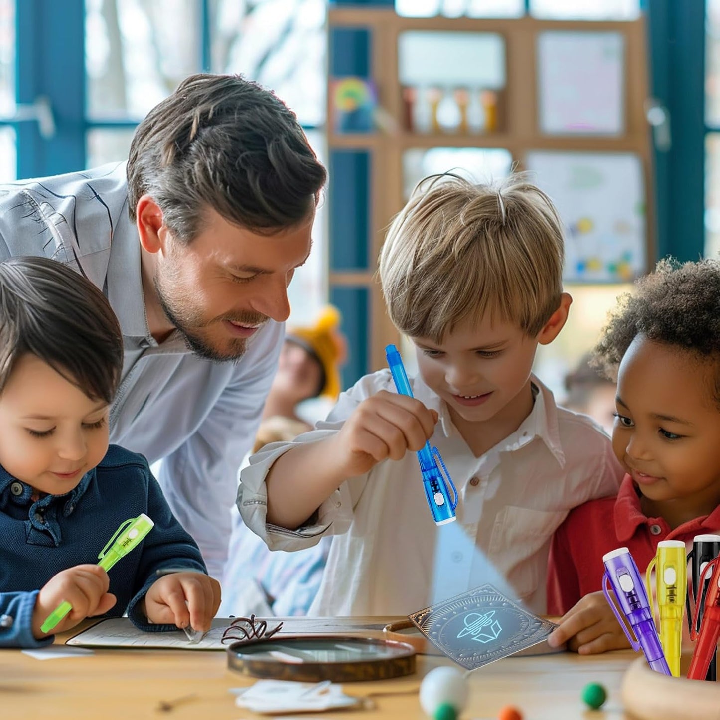 Invisible Ink Pens, 28 PCS Upgraded Spy Invisible Ink Pen with UV Light Magic Marker for Secret Message Escape Room and Kids Christmas Goodies Bags Toy, Spy Pen Party Favors for Kids 8-12