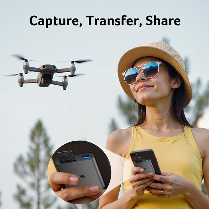 Acer SD Card Reader USB C, 3 in 1 Memory Card Reader with Dual Slots & USB 3.0, Micro SD Card Adapter for iPhone 16/15 Compatible with Camera, Android, MacBook Pro/Air, Laptop