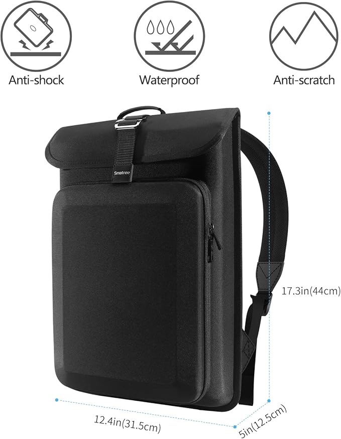 Smatree Upgrade Hard Travel Laptop Backpack for ASUS ROG Zephyrus G16 2025/2024/2023,ROG Zephyrus M16/ROG Flow X16,Galaxy Book5/4/3 Pro/Pro 360, Galaxy Book4 Edge/Book4 Ultra