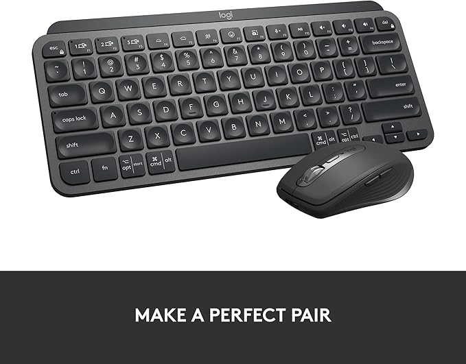 Logitech MX Keys Mini Minimalist Wireless Illuminated Keyboard, Compact, Bluetooth, Backlit, USB-C, Compatible with Apple macOS, iOS, Windows, Linux, Android, Metal Build - Graphite