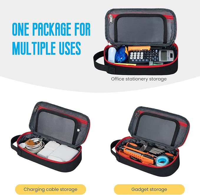 ECHSRT Large Pencil Case, Aesthetic Pen Pouch with Big Capacity, Minimalist Portable Stationery Bag with Handle for Office Organizer Aesthetic Pencil Cases