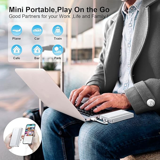 ySky MFi Certified 2TB External Hard Drive for iPhone iPad MacBook Computer,Portable Photo Stick USB Flash Drive Storage Device to Backup Photo| Video | Music| File 【One-Touch Backup】