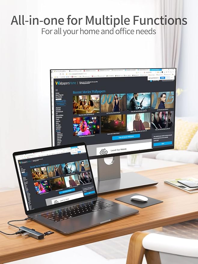 USB C Hub, CableCreation 5-in-1 Multiport iPad Pro Adapter with HDMI 4K, 2 USB 3.0, SD/Micro SD Card Reader for MacBook Pro/Air, iPad Pro, Surface Pro, XPS, and More