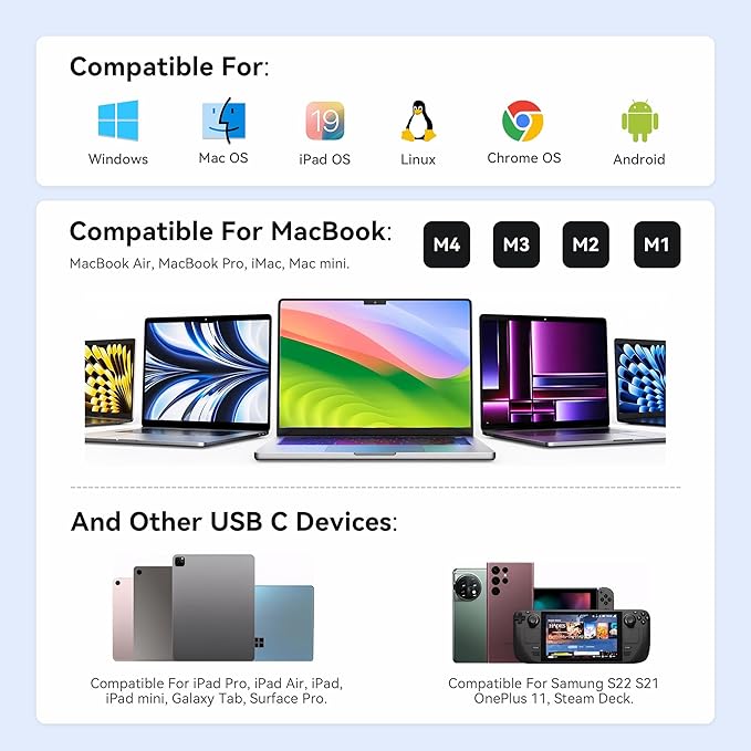 ABIWAZY USB C Hub Ethernet for MacBook Pro/Air, 10 in 1 USB C Multiport Adapter with 4K HDMI, Ethernet Gigabit, 100W PD, USB-C Data Port and SD/TF Slot for Dell XPS, iMac, iPad Pro, Galaxy (Black)