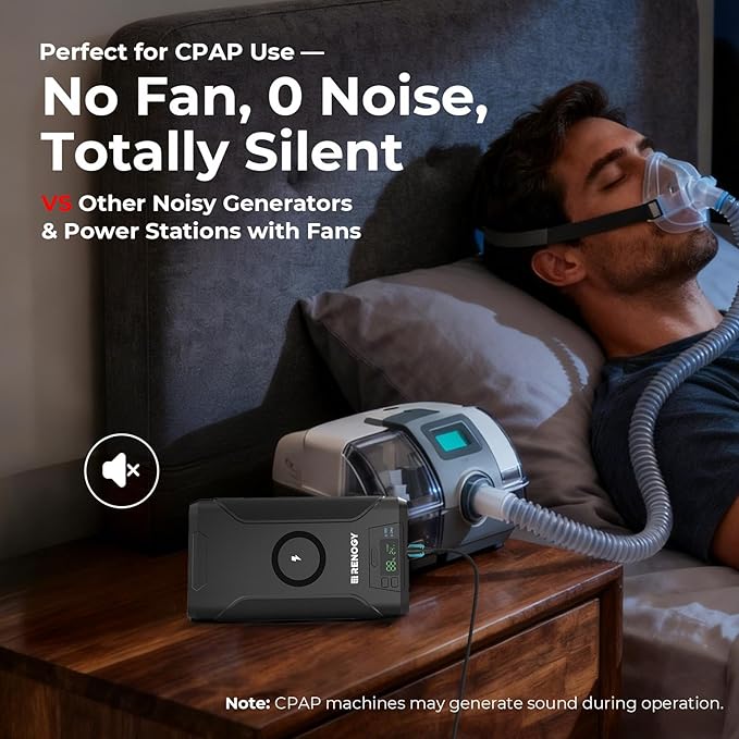 Renogy 76800mAh 276.48Wh 12V Power Bank Brick, Portable Power with 100W PD, CPAP Battery for Camping, High Capacity Camping Power Bank, USB-C DC Wireless Charging, CPAP Battery Backup Power Supply