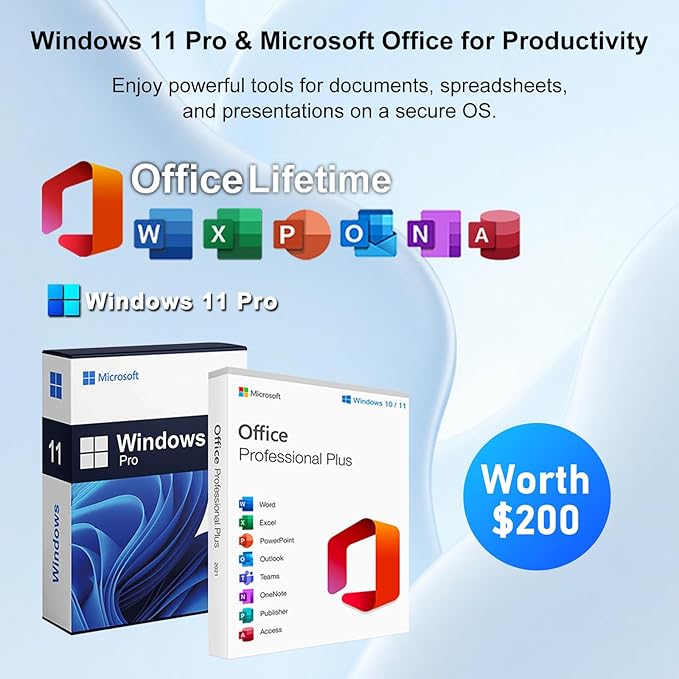 17 17.3 inch HD+ Laptop Computer, 16GB RAM 512GB SSD, Intel Celeron N5095(Up to 2.9Ghz), Wi-Fi, HDMI, Webcam, Backlit Keyboard, Fingerprint, Windows 11 Pro + MS Office for Students and Business, Gray