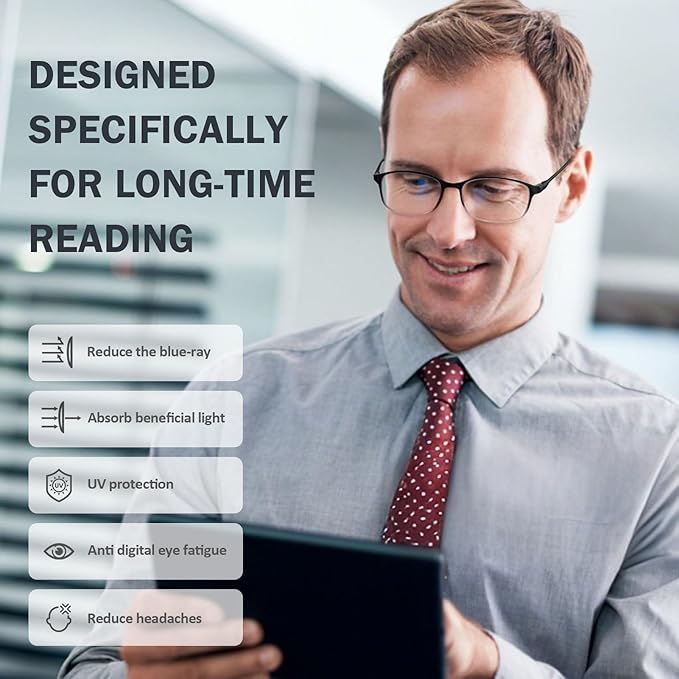 AQWANO Flexible Reading Glasses Men Women Computer Blue Light Blocking, 4 Pack Lightweight TR90 Frame Comfort Durable Readers Glasses,1.75