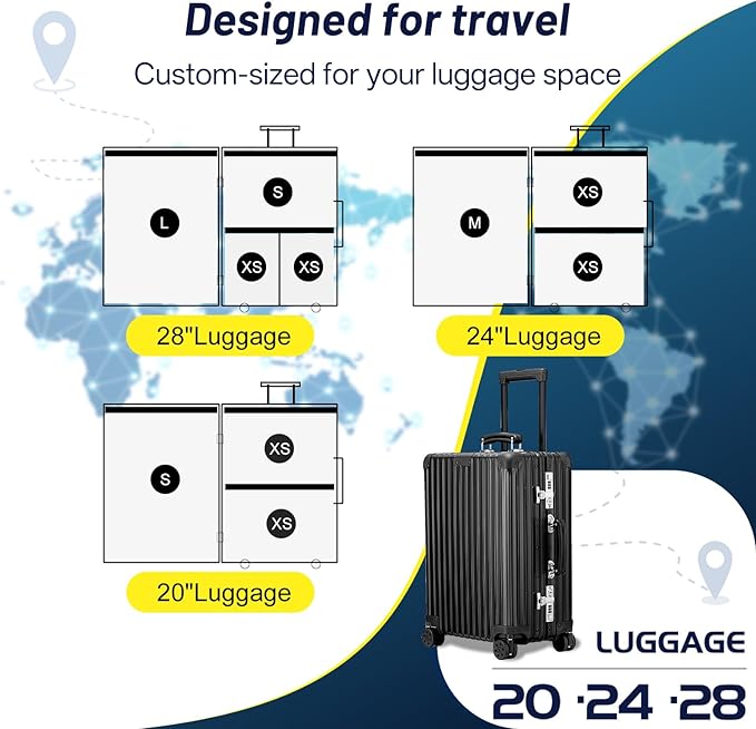 Travel Vacuum Bags for Luggage with Hand Pump,Vacuum Seal Bags for Clothing,Packing Cubes Compression,Cruise Ship and Travel Essentials(Combo 20 Pack)