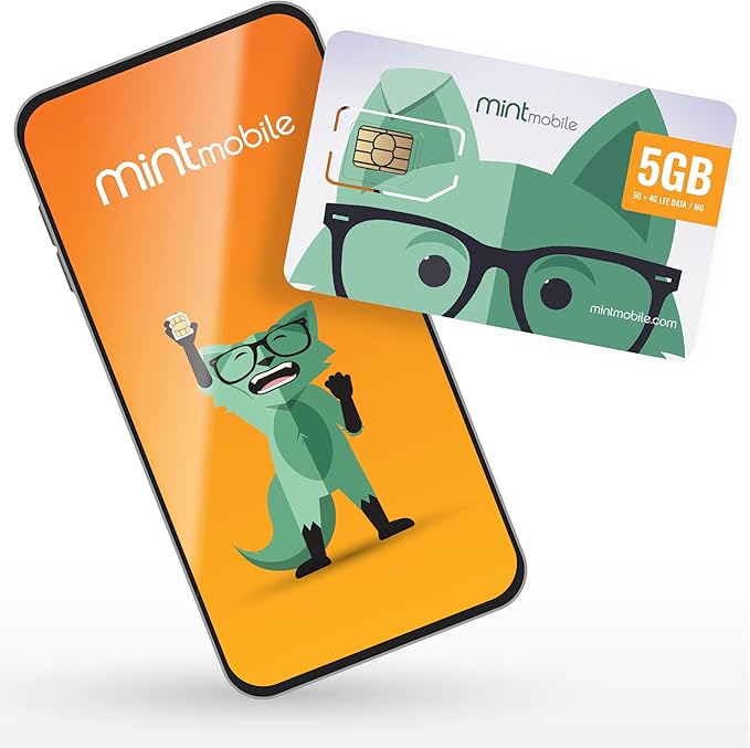$15/mo. Mint Mobile Phone Plan with 5GB of 5G-4G LTE Data + Unlimited Talk & Text for 3 Months (3-in-1 SIM Card)