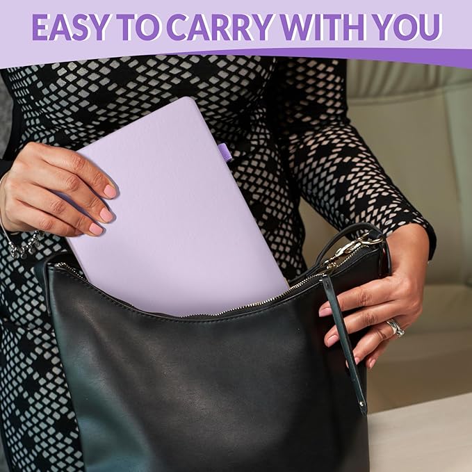 SUNEE Address Book with Colorful Alphabetical Tabs, Address Notebook Organizer for Record Contacts, 5.3'' x 7.7''- Purple