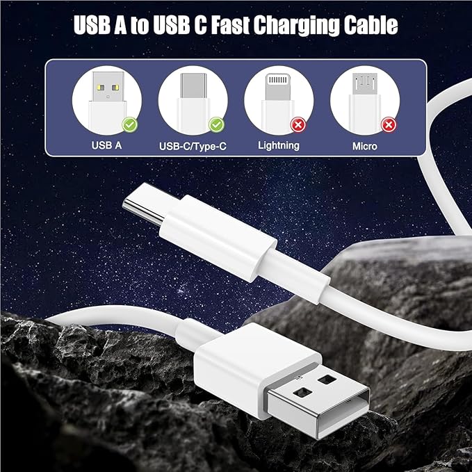 3-Pack 10FT USB A to USB C Cable Car Carplay Cable for iPhone Air 17 16e 16 15 Pro Plus Pro Max,for Galaxy S25/S24, for iPad Pro/Air/mini, for MacBook Pro/Air and More