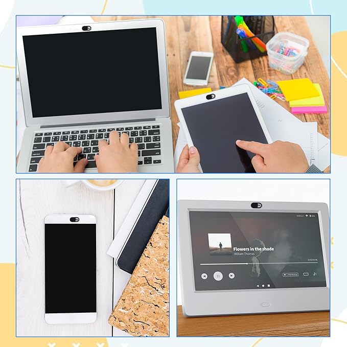 50 Pcs Webcam Cover, Black Practical Laptop Camera Cover Small Portable Phone Camera Covers for Compute Cell Phone PC Accessories to Protect Your Privacy and Security