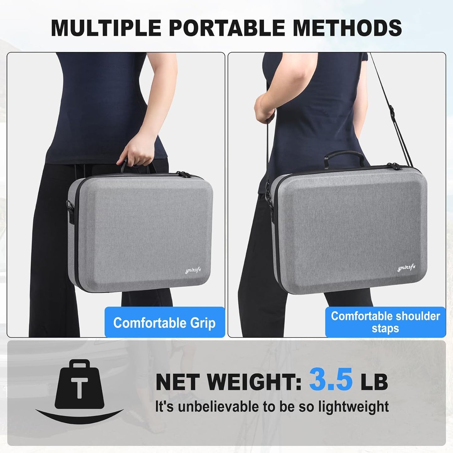 Starlink Mini Case, Hard Travel Carrying Case Rain Proof for Starlink Mini, Compatible with 6.5 x 2.36 x 2.36 in Power Banks (Anker 737/A1340), Compact Size Holds More Accessories