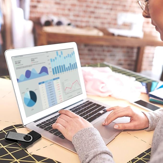 USB Flash Drive 2GB 10 Pack FEWINA USB 2.0 Flash Drives Bulk 2 GB Thumb Drive Swivel Memory Stick Jump Drive Pen Drive for Storage and Backup(Black and Red,10PCS 2GB)