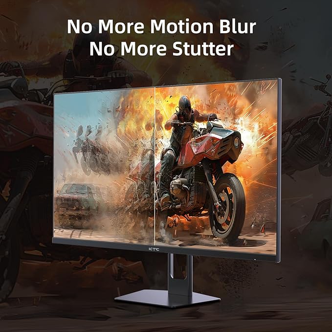 KTC 27” Gaming Monitor 180Hz QHD(2560× 1440p), 1MS,Fast IPS Monitor,122% sRGB,1X DP & 2X HDMI,HDR 10,VESA,FreeSync 144Hz 2K Monitor Black
