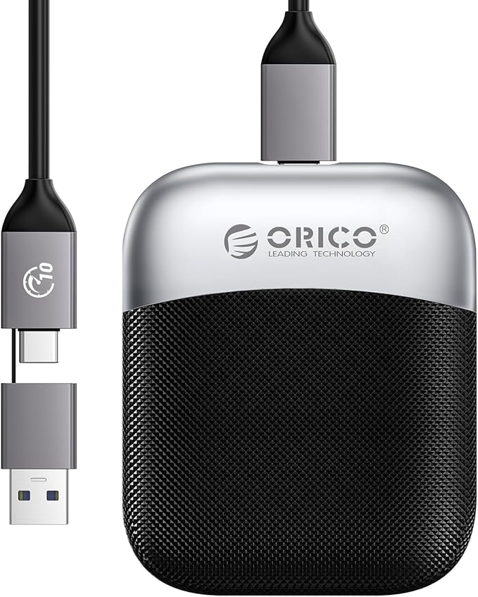 ORICO 1TB External SSD with 2 in 1 USB C & A Cable, Up to 460MB/s, Plug and Play Portable Solid State Drives, Reliable Storage for USB C Smartphone, Tablet, PC - M5PLUS