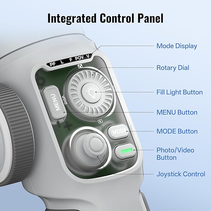 ZHIYUN CINEPEER Smooth 5E Combo Gimbal Stabilizer for iPhone, Android, Built-in Fill Light, Tripod, 3-Axis 300g Payload Phone Gimbal, Gesture Control, Vlogging Stabilizer for YouTube, TikTok