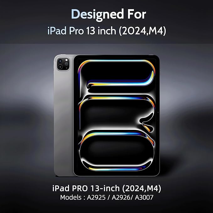 4-Way Magnetic Privacy Screen for iPad Pro 13 Inch 7th (2024, M4),360 Removable Anti Blue Light Glare Spy Private Filter, High Sensitive Bubble-Free Easy Install Black Security Screen Protector