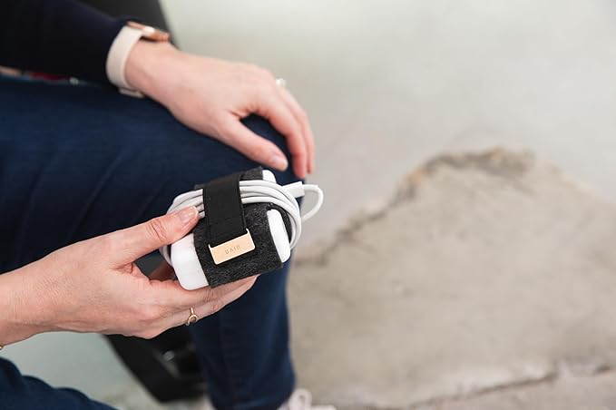 TAIM - Premium Charging Cable Organizer Case | Compact Travel Cord Management Accessories for Apple MacBook Pro, & MacBook Air | Works with Apple USB-C & MagSafe Power Adapters | Size: Large