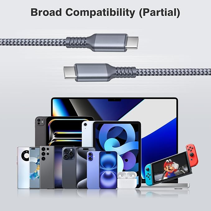 Elebase iPhone 17 Pro Max Charging Cord 3.3/6.6/10FT 3Pack,USB C to Type C,100W Fast Charger USBC Car Carplay Cable for Apple 15 16,AirPods 3,iPad Air 4 5,Mini 6,Samsung Galaxy Tab S10 S25 S24 Plus