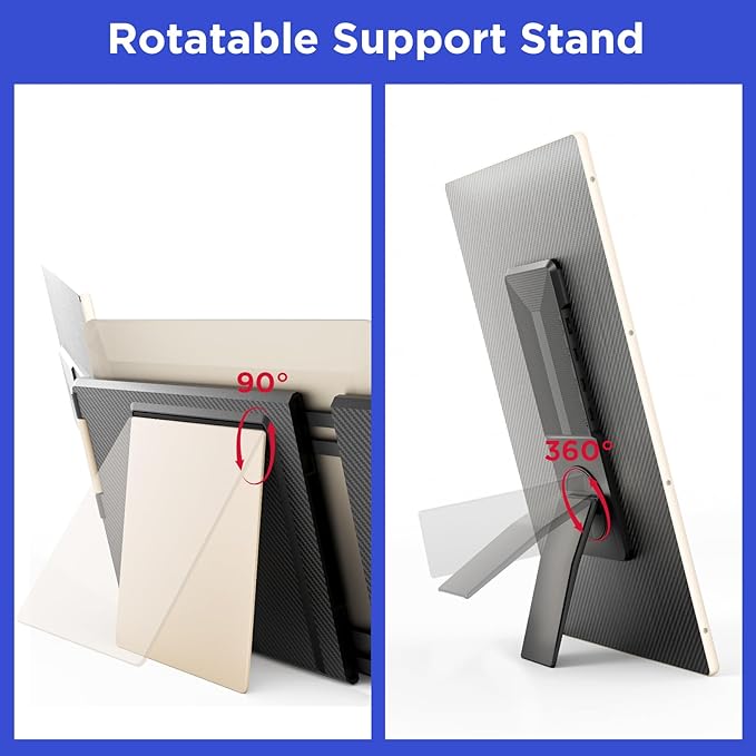 Maxfree Laptop Screen Extender, 15.6'' Dual Monitor for Laptop 13"-17.3", FHD 1080P, 11 Display Modes, Plug & Play Triple Screen Monitor for Mac Windows – Ideal for Office, Travel, Gaming