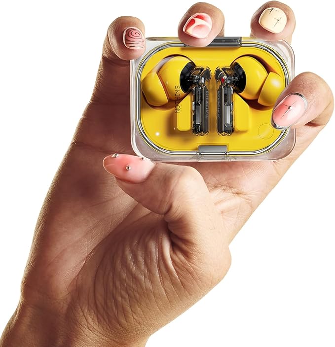 Nothing Ear (a) Wireless Earbuds, 45dB Hybrid Noise Cancelling Earbuds, Hi-Res Audio, Advanced Equaliser, Dual Connect, 6 Mics, 42.5H Playtime Ear Buds Wireless Bluetooth, Yellow