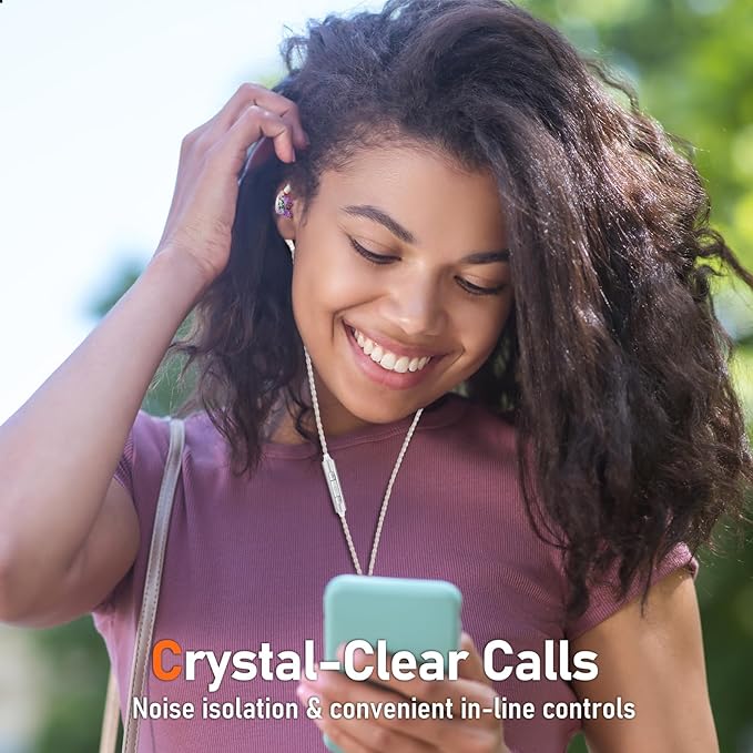 Vibes 202 Wired Earbuds - HiFi in Ear Monitor Headphones – Professional Noise-Isolating Ear Buds - Clear Sound, Deep Bass & Comfort-Fit IEM Earphones - MMCX to 3.5mm, Silver Plated Cord, Carrying Case