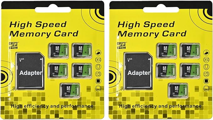KEXIN 8GB Micro SD Card 10 Pack with SD Adapter microSDHC Memory Card UHS-I C10 Micro SD Card Full HD High Speed TF Card for Smartphone Tablet Action Camera Dash Cam Drone Game Console