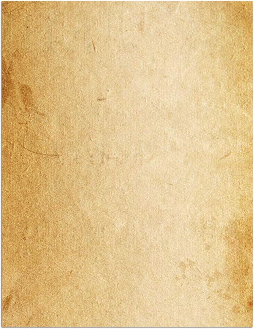 Loose Leaf Paper, Stationery Writing Paper, Vintage Antique Letterhead Paper 8.5" x 11",50 Sheets, A4 Unpunched Refills Paper for Ring Binder/Discbound, Decorative Printer Paper