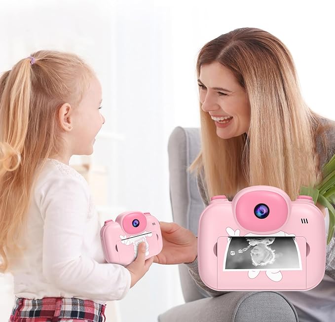 Kids Camera Instant Print 3.5 Inch, Instant Print Camera for Kids Pint Photos, Kids Instant Digital Print Camera, Toddler Toys Camera for 3-12 Years Old Girls Birthday