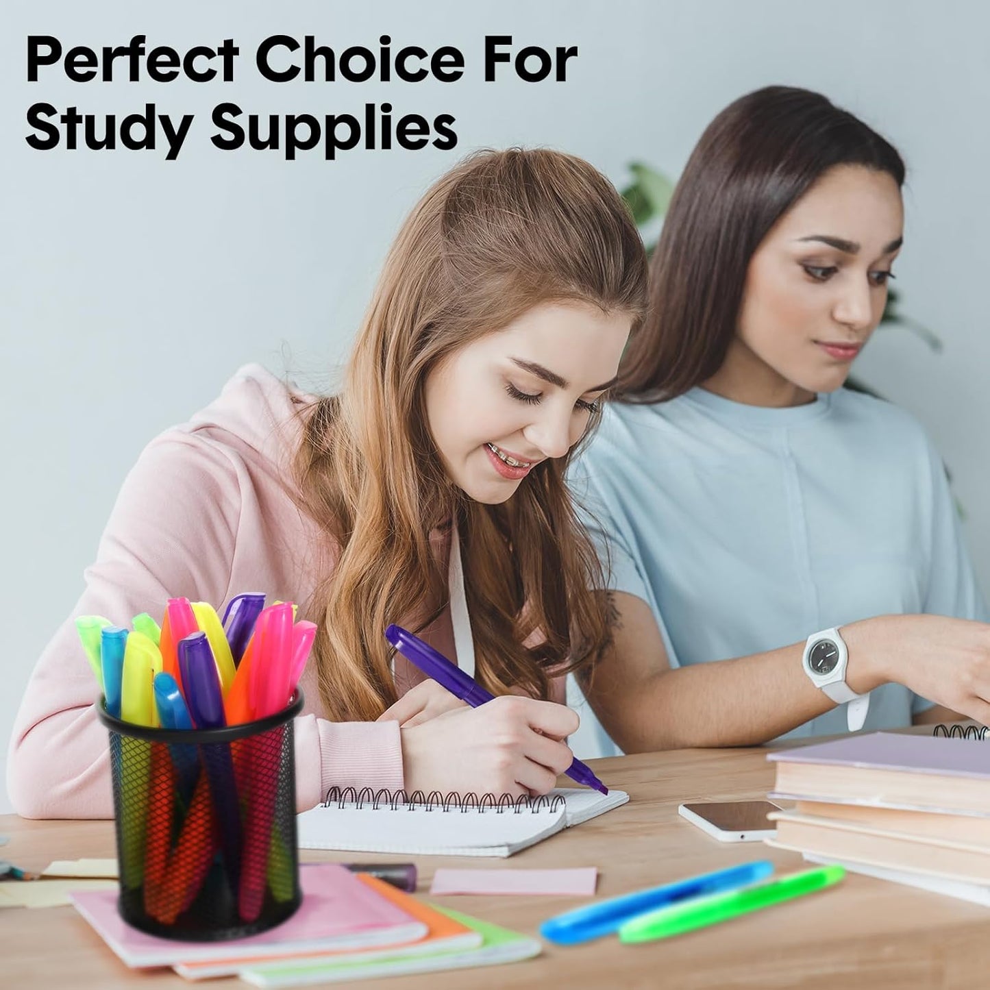 Thenshop 96 Pcs Highlighter Bulk Pack Assorted Colors Highlighter Markers Chisel Tip Fluorescent Pens for Office Classroom Back to School Supplies