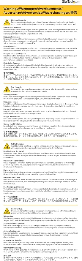StarTech.com 20ft Power Cord Extension Cable (NEMA 5-15R to NEMA 5-15P) -Long & Heavy Duty 16 AWG AC Power Cable - 125V, 13A (PAC10120)